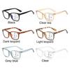 Square Progressive Multifocus Reading Glasses Anti Blue Light Presbyopic Glasses Spring Hinge Readers Far and Near Dual-use