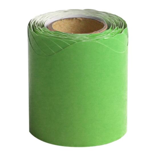 Bulletin Board Border Sticker Scalloped Border Trim for Classroom Office Decor Waterproof Decoration Tape Roll for Cork Board White