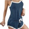 Europäisches & Amerikanisches Sexy Ärmelloses Sommer-Pyjama-Set: Damen Camisole & Shorts Dessous Zweiteiler