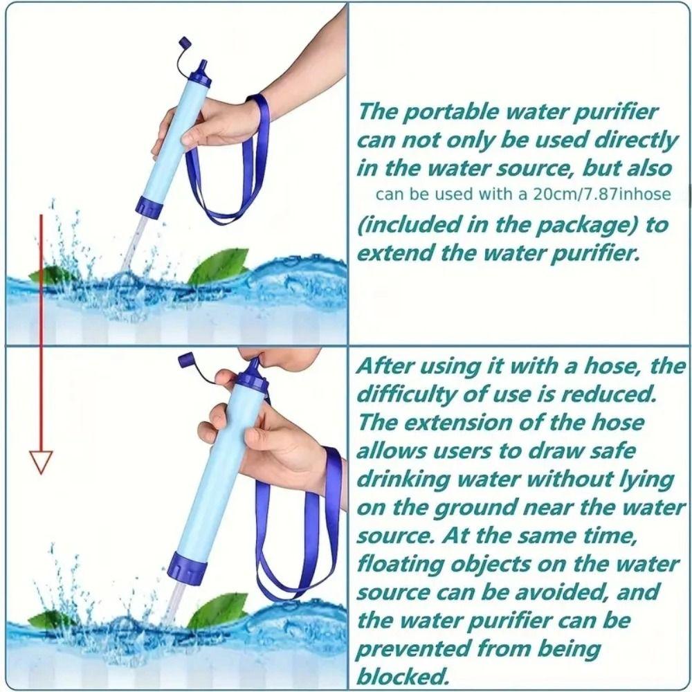 Mini Mini Water Filter Straw Purifier Drinking Water Filtering Straw  Hiking
