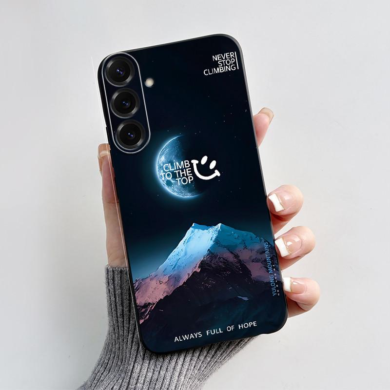 For Samsung Galaxy A26 A36 A56 5G Casing New Design 2024 Heart Printed Black Matte Soft Silicone Protective Cover Case