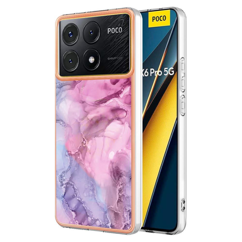 YB IMD Series-16 Style-E For Xiaomi Poco X6 Pro 5G/Redmi K70E 5G TPU Case Electroplating Edge Phone Cover