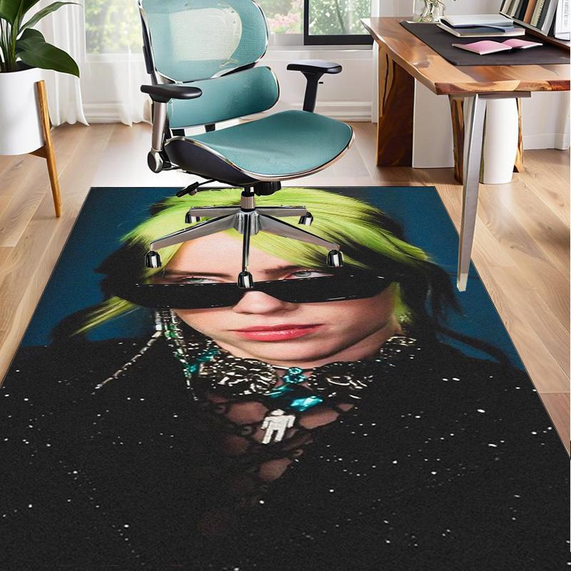 Bi-llie music Artwork Office Rug Chair Mat, Game Carpet, Suitable for Front Door, Bedroom, Living Room, Desk, Holiday Gift