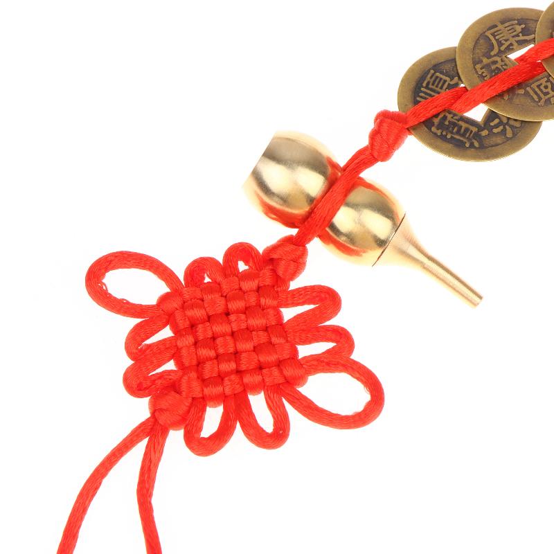Gourd-Shaped Copper Coin Decorative Item, Entrance Hall Bathroom Auspicious Charm Pendant For Prosperity Of Wealth