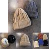 Mens Knit Hat With Solid Color Design Accents Thick Warm Beanie For Winter Sports And Outdoor