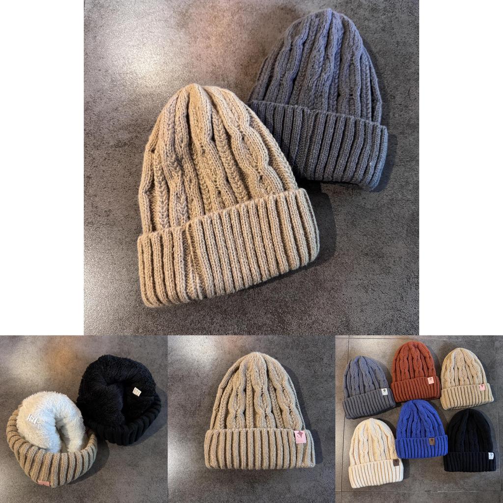 Mens Knit Hat With Solid Color Design Accents Thick Warm Beanie For Winter Sports And Outdoor