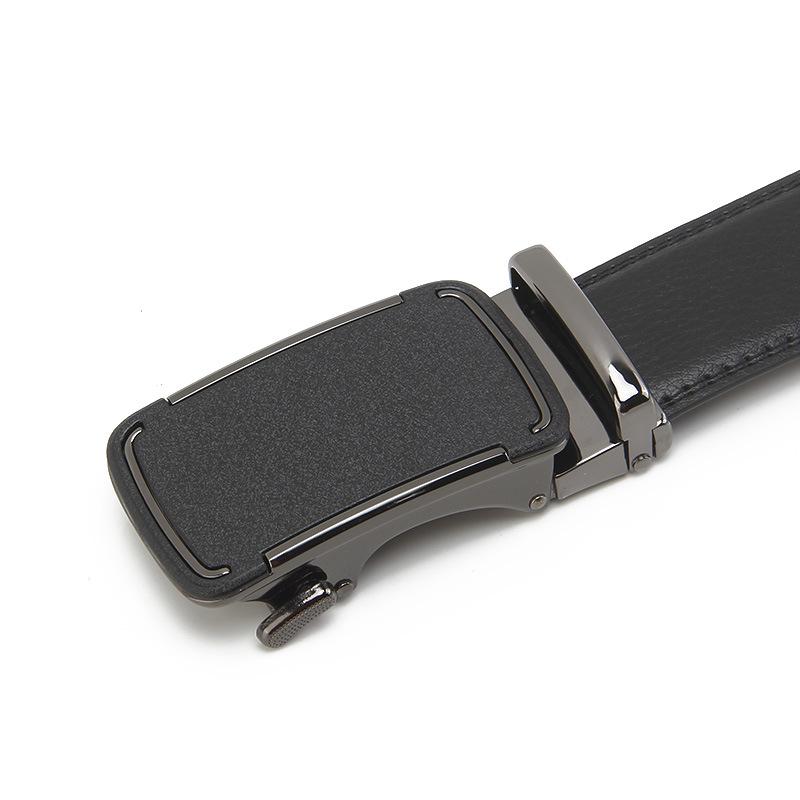 Frosted Automatic Buckle Opening Two-layer Cowhide Belt Business and Casual Men's Trendy Belt