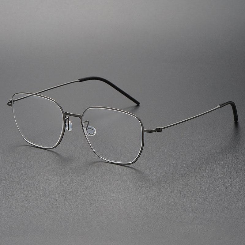 Pure Titanium Glasses Frame Men Women New Pilot Optical Myopia Prescription Eyeglasses Frame Full Korean Screwless Eyewear