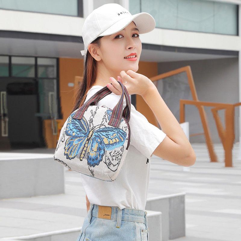 Woven Bags For Women Shoulder Bag Retro Casual Tote Handbags Ethnic Style Bags