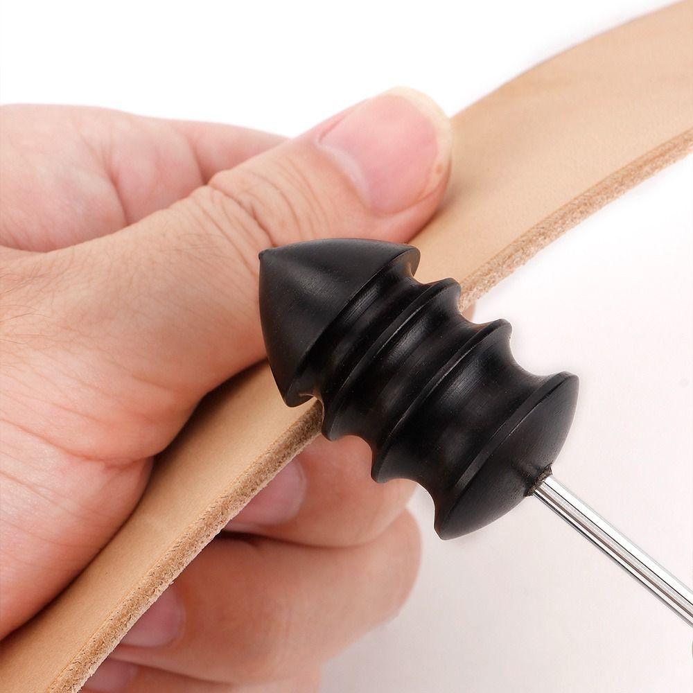 Black Leather Burnisher Handmade Electric Polishing Slicker Leather Edge Polishing Slicker  Craft