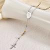 Clavicle Length Rosary Necklace Tassel Chain Cross Pendant Necklace Cross Necklace  Prayer Jewelry