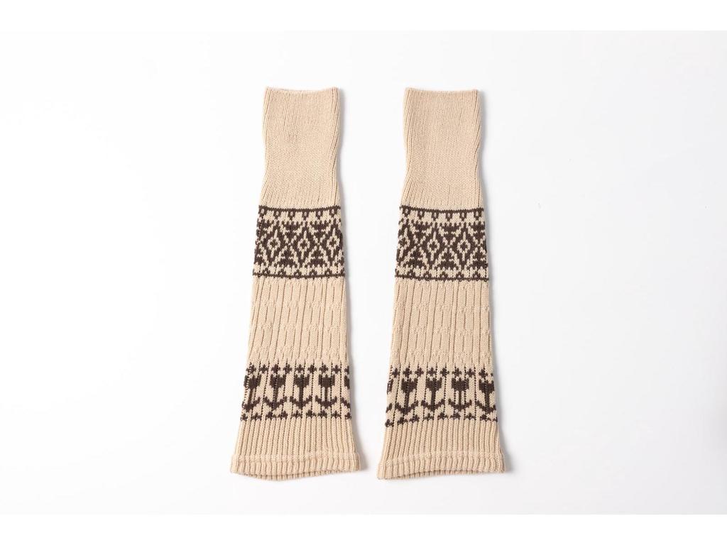 Retro Fair Isle Knit Leg Warmers: Chunky, Slimming Knee-High Socks for Autumn/Winter