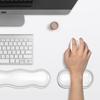 Mouse Pad With Wrist Rest, Keyboard Rest, Anti Slip Silicone Transparent Desktop Office Game Console, Mouse Wrist Rest