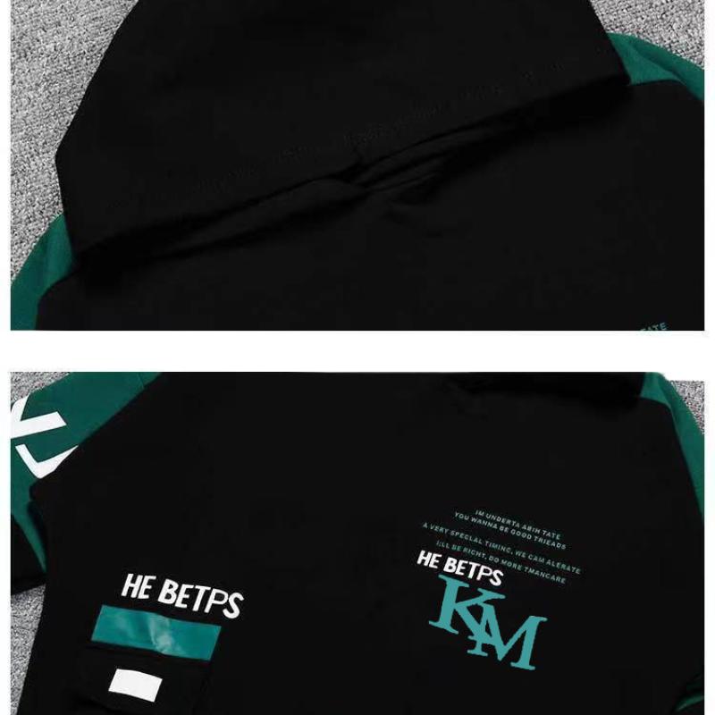 Spring Autumn Children Hooded Sweatshirt + Sweatpants Set Boy Letter Print Casual Sports 2-piece Suit Kids Hoodie Sportswear