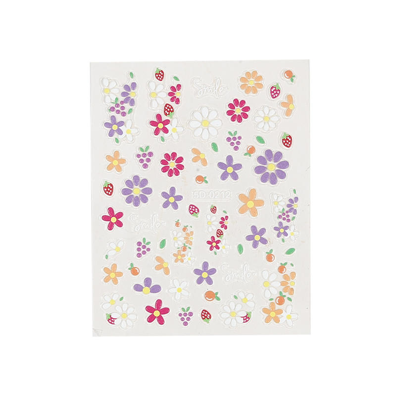 Sweet Small Fresh Flower Nail Art Sticker Summer Spring Self-Adhesive Nail Decals for Nails Decoration