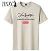 HNXC Cotton Short Sleeve T-shirt Men's Fashion Loose Half Sleeve Shirt Printed Compassionate Shirt