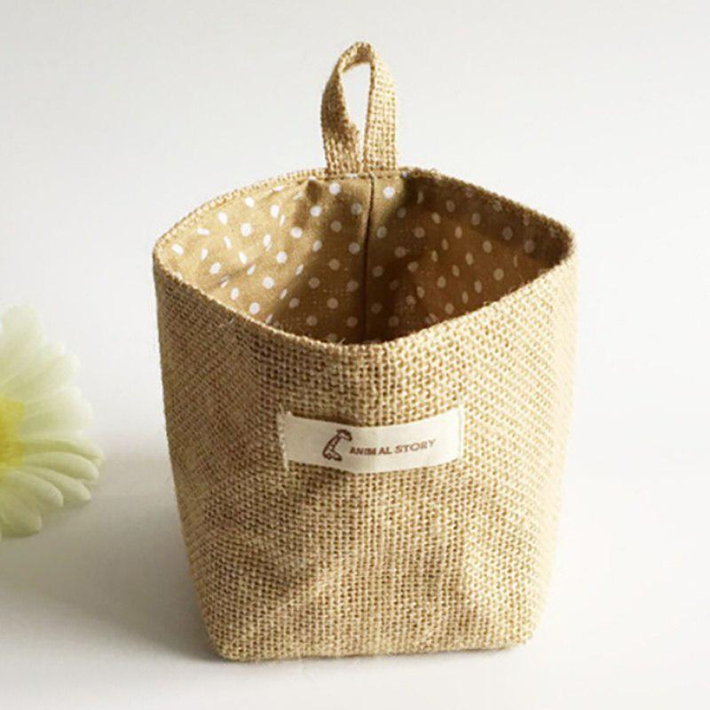 

1 шт. Полезная домашняя бытовая корзина для хранения Кухня Сад Хлопок и лен Предмет Подвесная Прачечная Многофункциональные корзины жёлтый