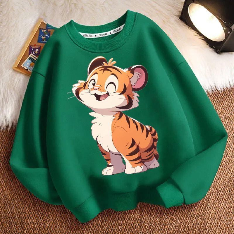 

Cute Little Tiger Hoodie for Children, Casual Jacket for Boys and Girls Spring and Autumn 160