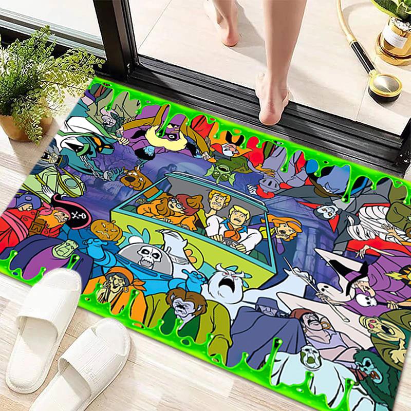 Halloween Cartoon Comedy Adventure Movie Scooby-Doo Carpet Is Suitable for Living Room and Bedroom Doormats Office Balcony Decorative Carpet V4