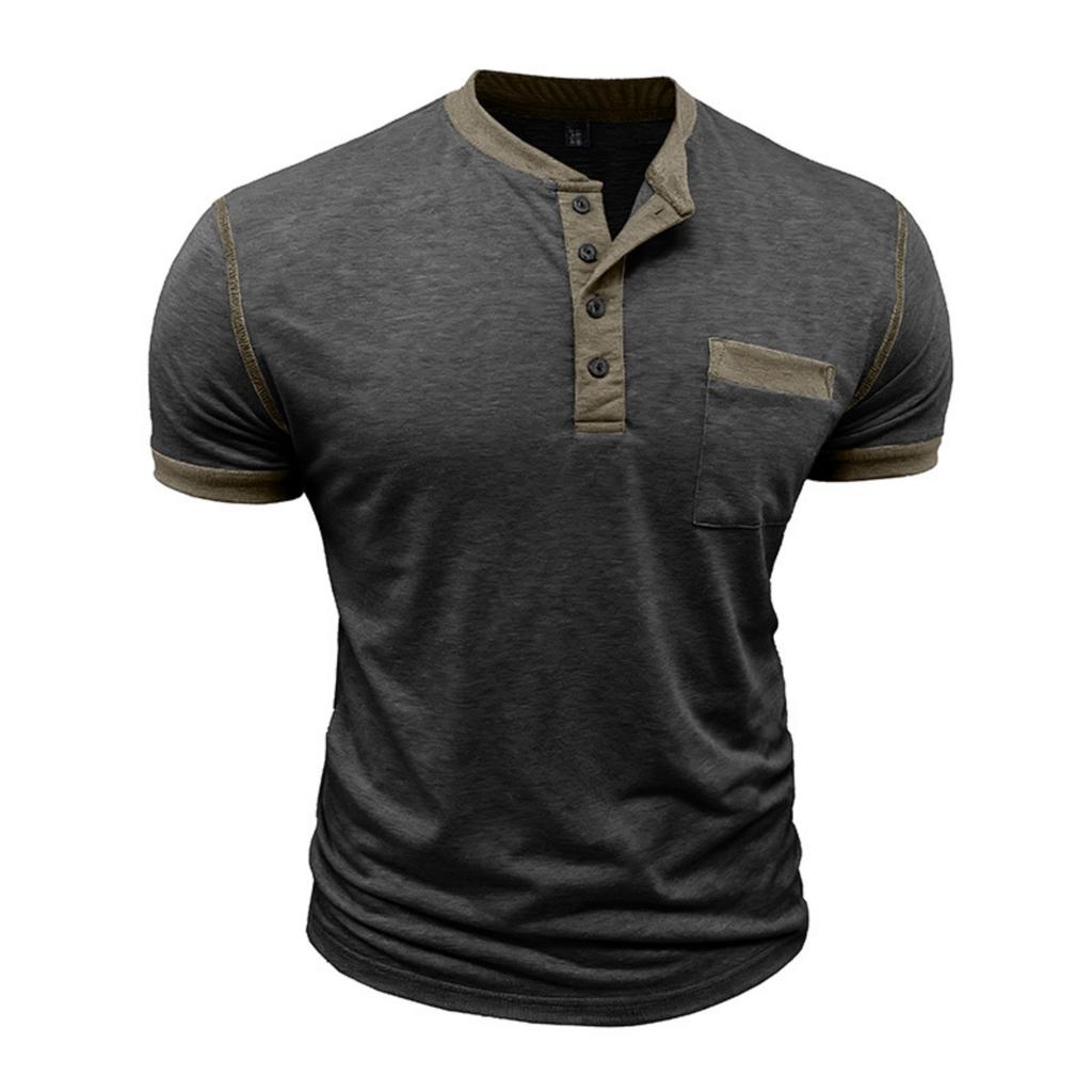 Men's Multi-color  Shirt Short-sleeved Casual Pocket T-shirt
