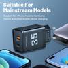 20W 3A PD+USB Mobile Charger with US/EU/UK Plug - Travel Adapter