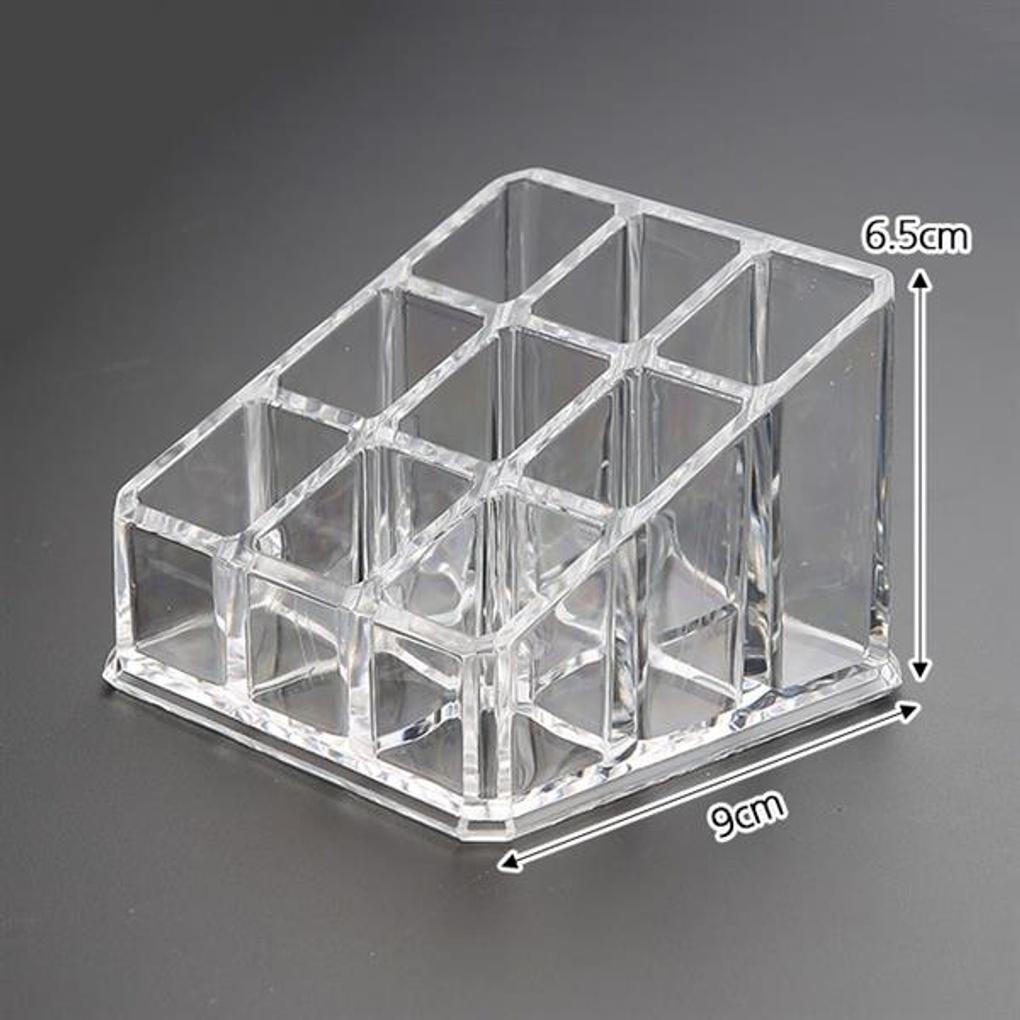 9-compartment transparent lipstick organizer/nail polish organizer for beauty shop display