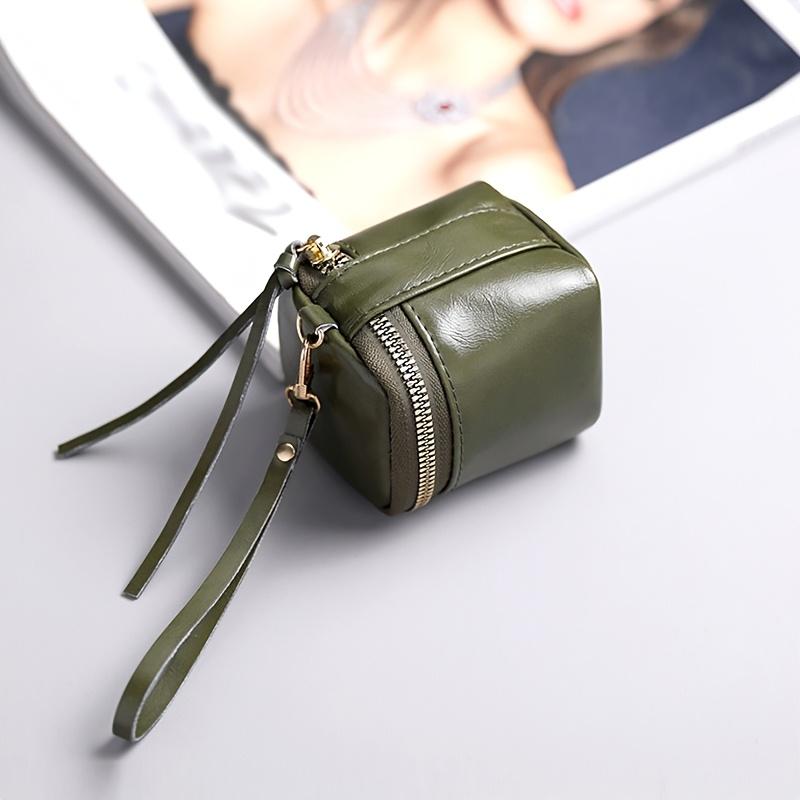 Novo Estojo Portátil para Fones de Ouvido de Cor Sólida, Porta-Moedas com Boa Textura, Bolsa Pequena para Carregar na Mão, Estojo para Fones de Ouvido, Porta-Moedas, Bolsa de Armazenamento