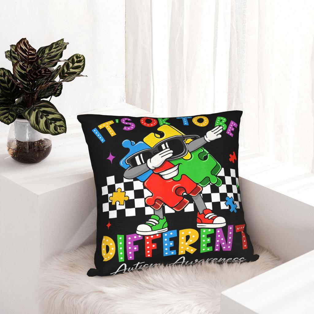 Dabbing Puzzle Autism Awareness Pillowcases Accessories Printing Cushion Cover Decorations  Pillow Case Cover Chair Multi-Size
