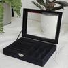 2025 Window Jewelry Box Transparent Velvet Ring Necklace Earrings Storage Box Jewelry Anti-oxidation Jewelry Storage Box