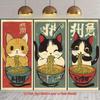 2D Vintage Japanese Noodle Kitty Retro Poster Wall Hanging