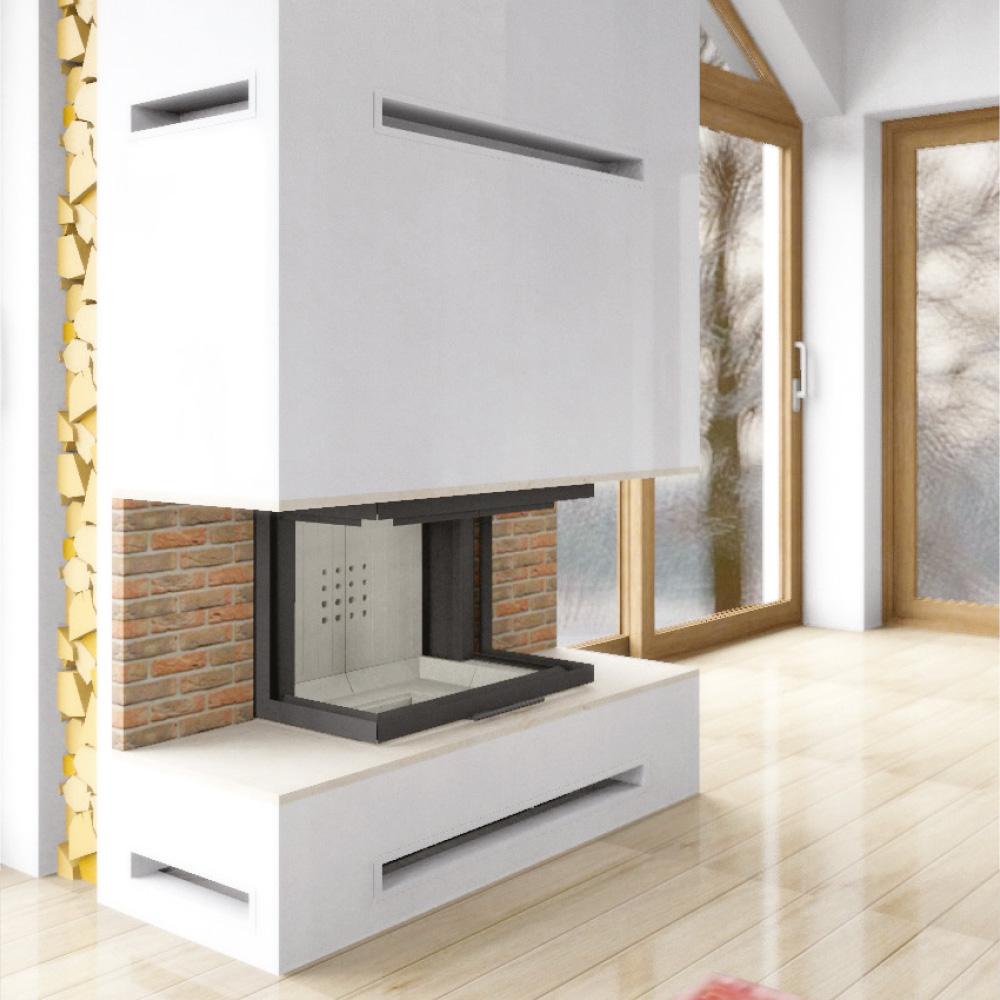 Smart steel fireplace KRATKI NBC 800/400 10 kW Ø 200 Lift-up MSK