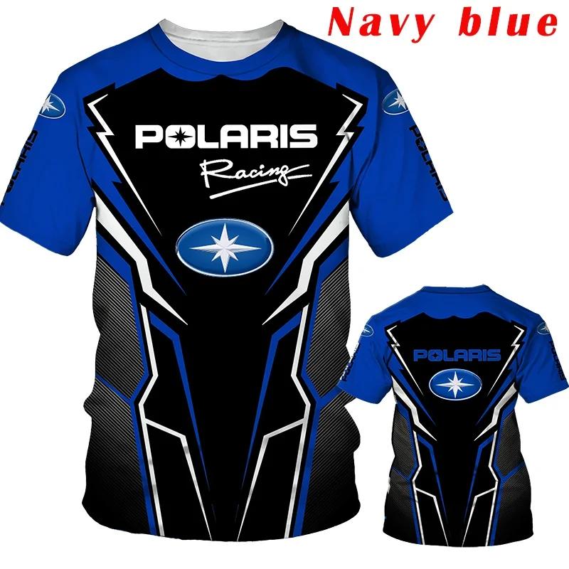 New Hot Selling 3D Polaris Logo Racing T-shirt Cool Printed Neutral Racing Team Men's T-shirt