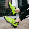 Fluorescent Green Men's Size 47 Breathable Mesh Running Shoes - Lightweight & Cushioned for Casual Sports