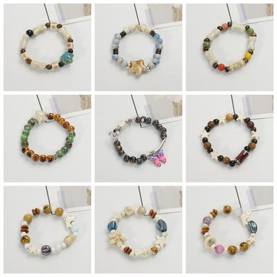 Jingdezhen Ceramic Bracelet Cartoon Animal Student Cartoon Jewelry Ceramic Bracelet Ten Yuan Three Strings of Jewelry Stall