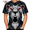 Men's T-Shirts Ferocious Lion Print Summer Casual Everyday Top Street Fashion Men's Oversizedoutdoor