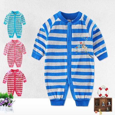 Newborn Girls Boys Infant Clothing Velvet Striped Button Winter Spring One Piece Kid Long Sleeve Kidswear Aapparel