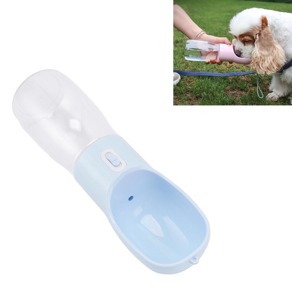 400ml Dog Water Bottle Food Grade Lkproof Water Saving Portable Dog Water Bowl Dispenser with Lanyard for Outdoor