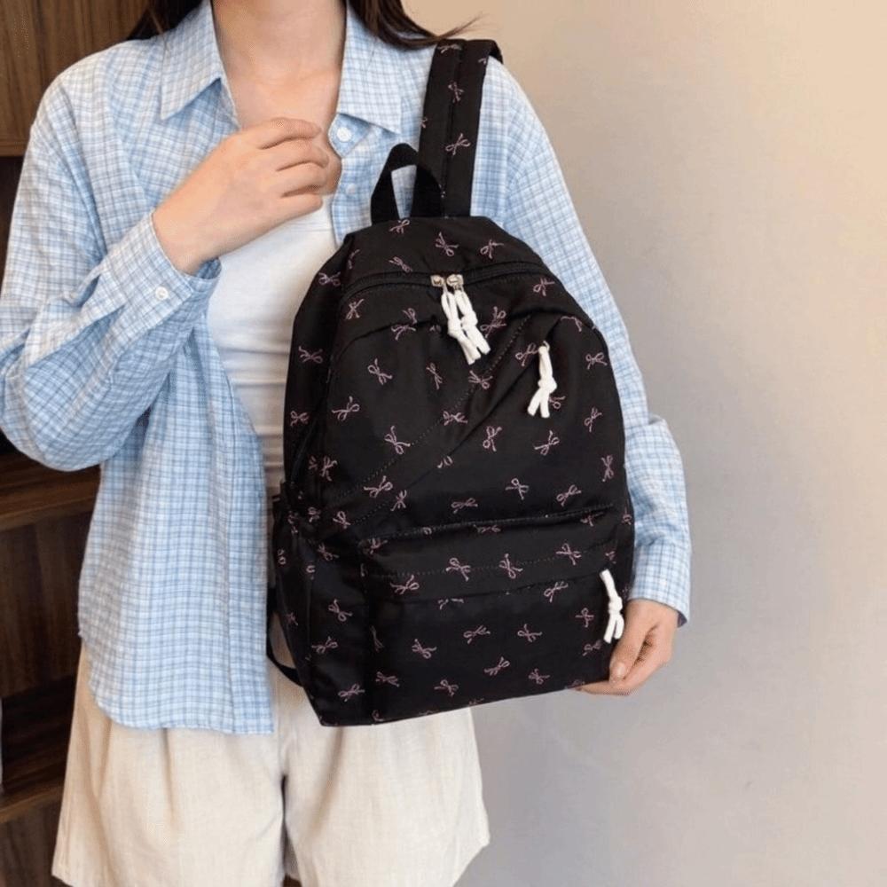 Lightweight Bow Backpack Adjustable Straps Teenagers Shoulder Bag Junior High School