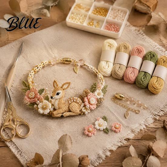 Náramek Umělecká řemesla Jelen Pták Sada Ručně tkaný Zvířecí sada DIY Liška Kočka Řemesla Květinový