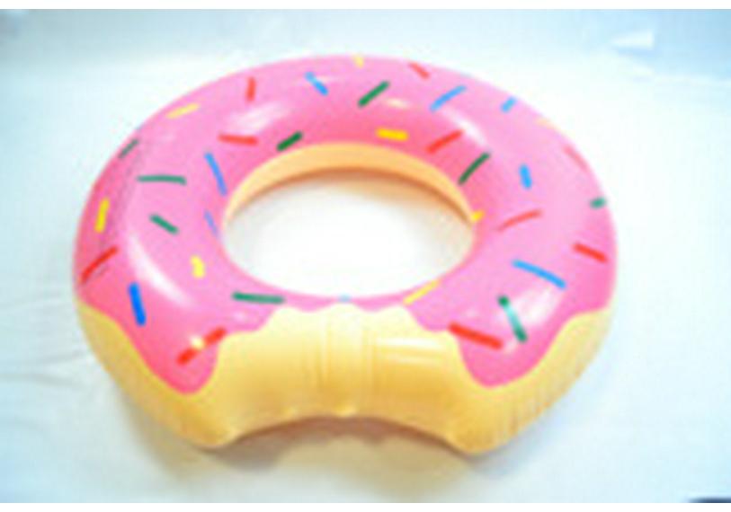 Children's Cartoon PVC Donut Swim Ring Lifebuoy for Water Parks
