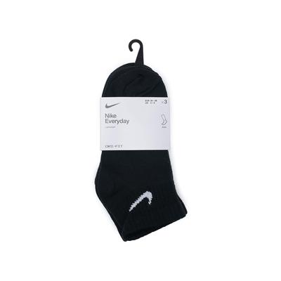 Nike Unisex-Socken, weich und bequem, SX7677-010, leichte Trainingssocken mit Rundhalsausschnitt, für den täglichen Gebrauch, 3 Paar, Schwarz