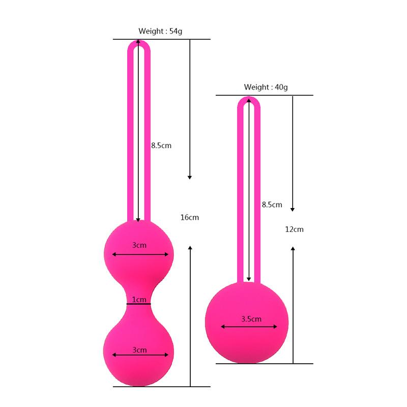 1 Set Safe Silicone Kegel Balls Vaginal Ball Geisha Ball Vaginal Tighten Exercise Machine Beads Sex Toys for Women Ben Wa Balls