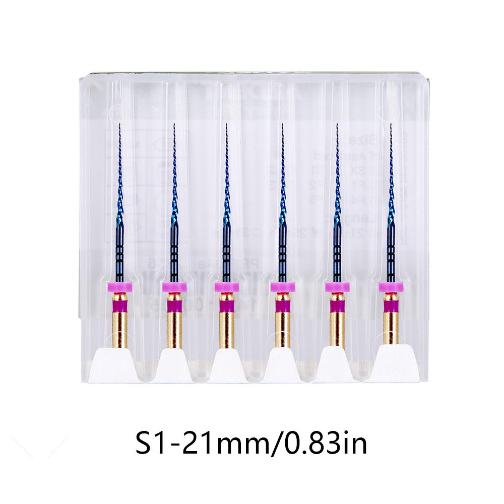 6Pcs Dental Heat Activated Root Canal Files Sx-F3 25Mm Bendable Dentist Tools For Root Canal Treatment