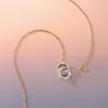 Armani Necklace EMPORIO Fashionable, Simple and Trendy Double Ring Diamond Stainless Steel Clavicle EGS3004221 F Basic Packaging-brand Original Box