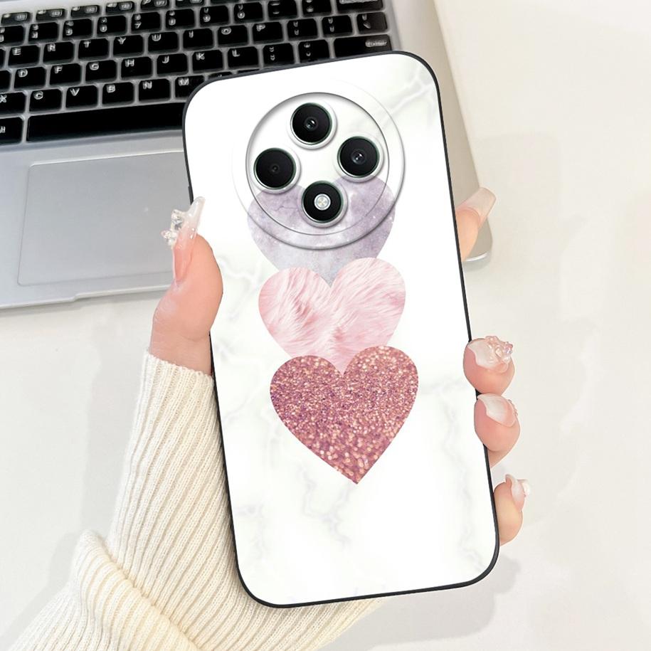For OPPO Reno 12F 5G Case 2024 Fashion Pretty Girls Soft Liquid Silicone Shockproof Cover For OPPO Reno12 F 4G Reno 12 FS Bumper