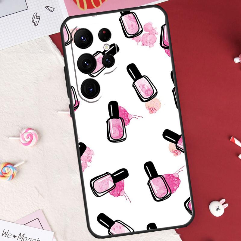 Nail Polish Bottles Collection Case For Samsung Galaxy S26 Ultra S20 S21 S22 S23 S24 S25 Ultra S10 Plus S25 FE Cover Shell