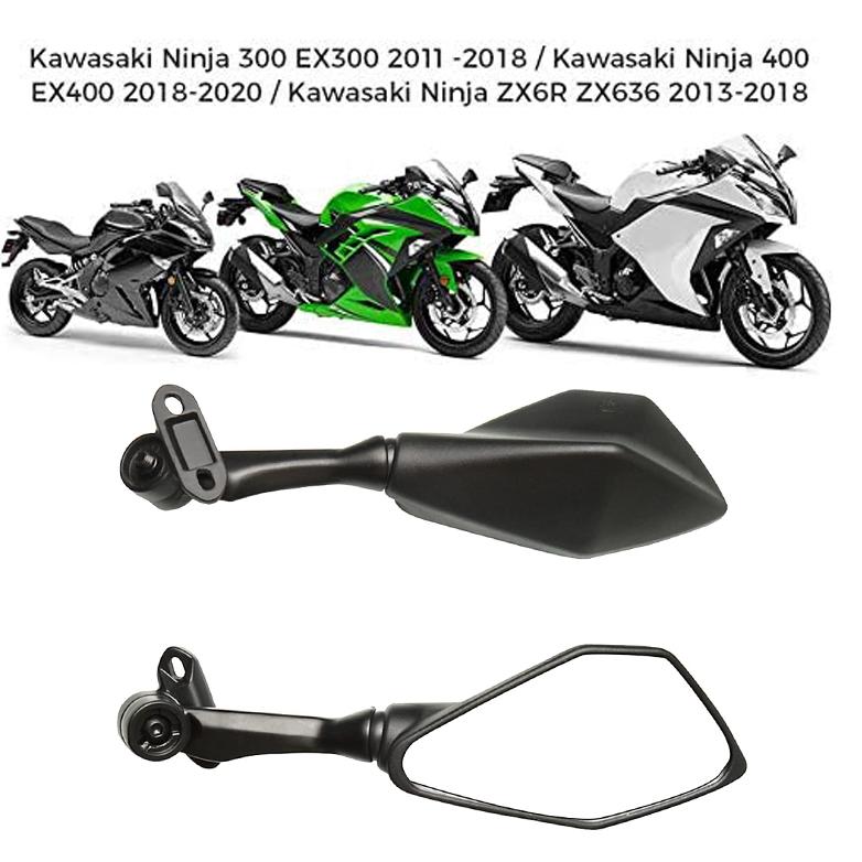 

Зеркала заднего вида для мотоцикла Kawasaki 2018-2021 Ninja 400 / 2011-2018 Ninja 250 ZX 6R 636 650 300R EX300 боковое зеркало обзора