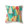 Home Decoration Christmas Theme Printing Pattern Polyester Cushion Cover Home Living Room Sofa Decoration Pillow Pillow Cover