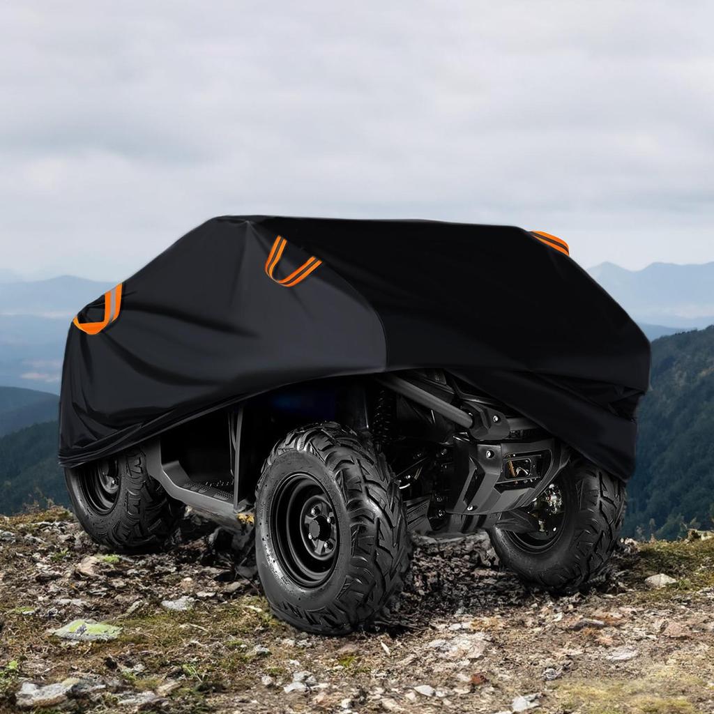 ATV Covers Waterproof Outdoor Heavy Duty Tear-Resistant Tarp Windproof ATV Covers for Rainy Weather Summer Sun Exposure Winter