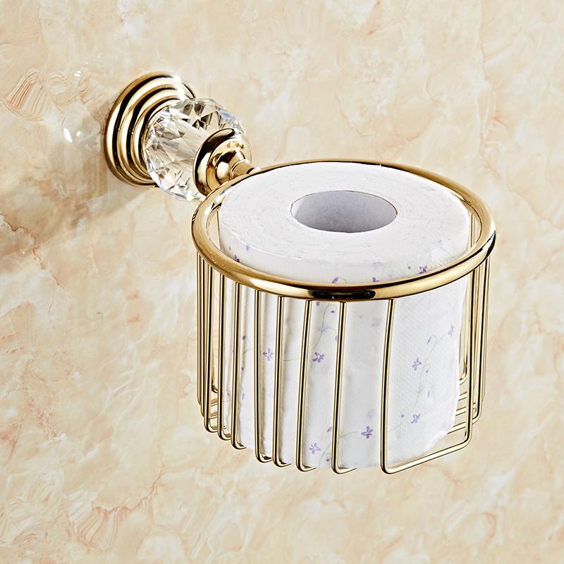 Bathroom Towel Shelf Gold Finished Bath Toilet Paper Holder Robe Hook Towel Rack Holder Tumble Holder Soap Basket ELG85400